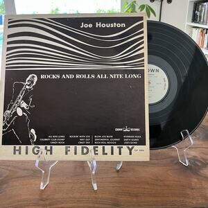 Joe Houston Rocks And Rolls All Nite Long LP 1957 Crown CLP5006 White Label